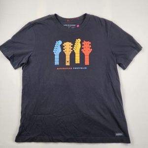 Diversified Portfolio Guitar Headstock Shirt Life is Good Large